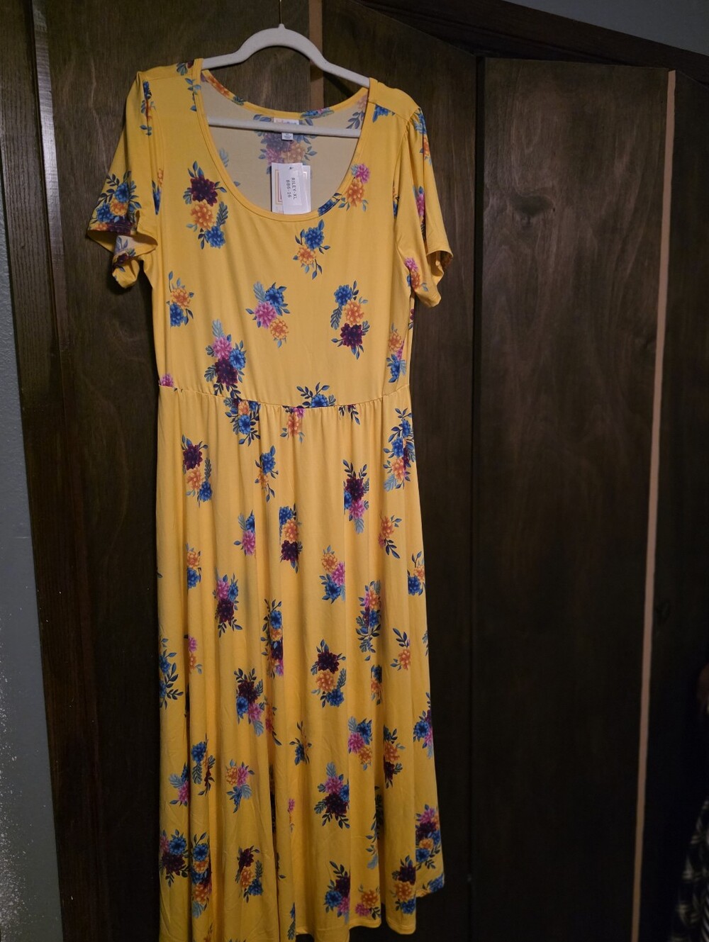 LuLaRoe Yellow Floral Maxi Dress
